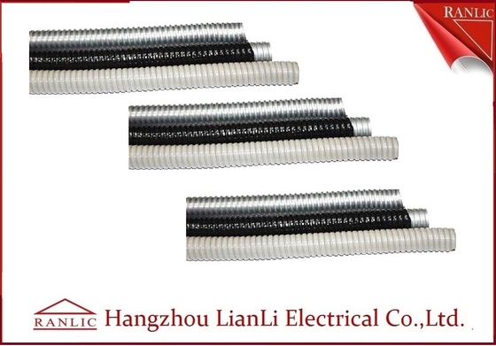 China Grau/schwarzes galvanisiertes Stahl-flexibles elektrisches Rohr mit PVC beschichteten fournisseur